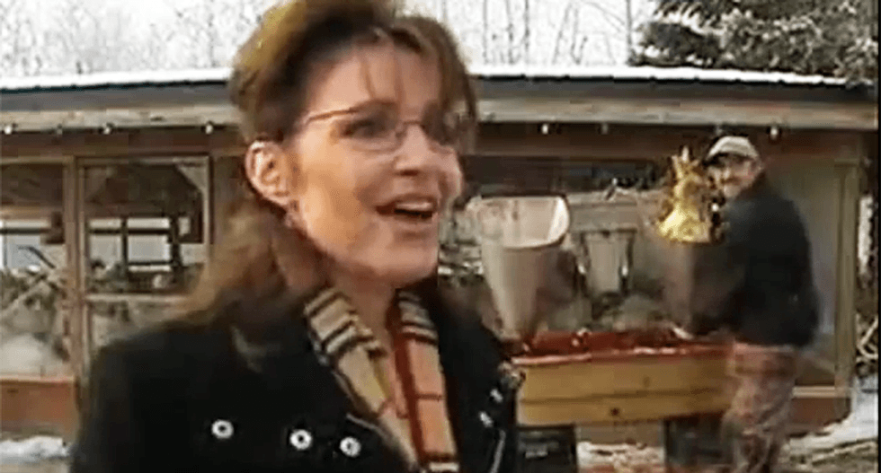 WATCH: That time Sarah Palin thought giving an interview in front of a turkey slaughter was a good idea