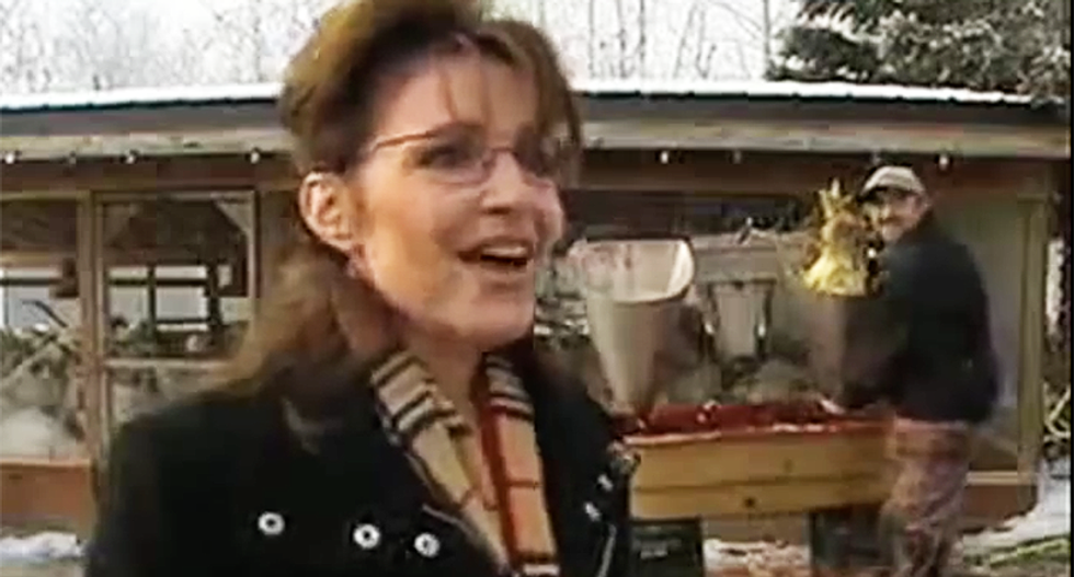 WATCH: That time Sarah Palin thought giving an interview in front of a turkey slaughter was a good idea