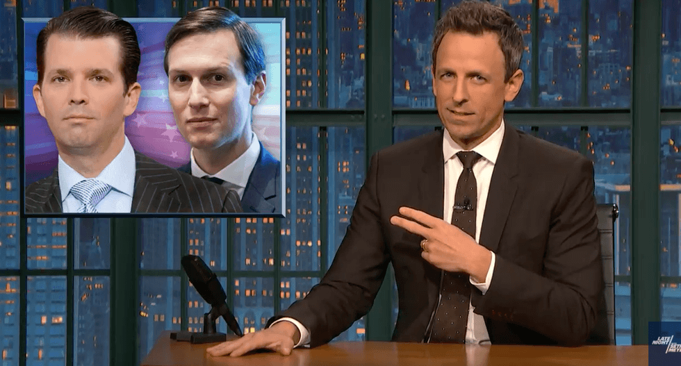 Watch Seth Meyers' hysterical riff explaining how the Trump team backstabs 'like eighth grade girls'