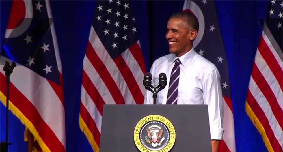 WATCH: President Barack Obama expected to address Trump controversies at Ohio campaign rally