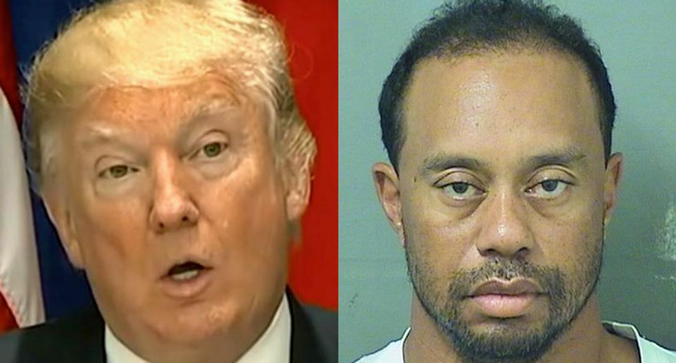 ‘Tiger Woods has officially hit rock bottom’: Golfer roasted for playing with Donald Trump