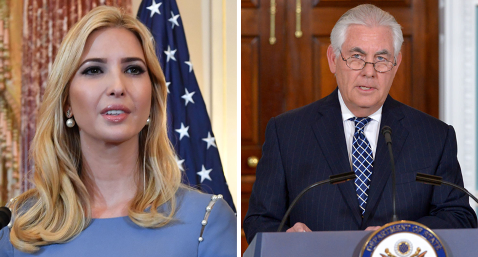 'They don't want to bolster Ivanka': State Dept snubs first daughter's India trip in growing rift between Trump and Tillerson