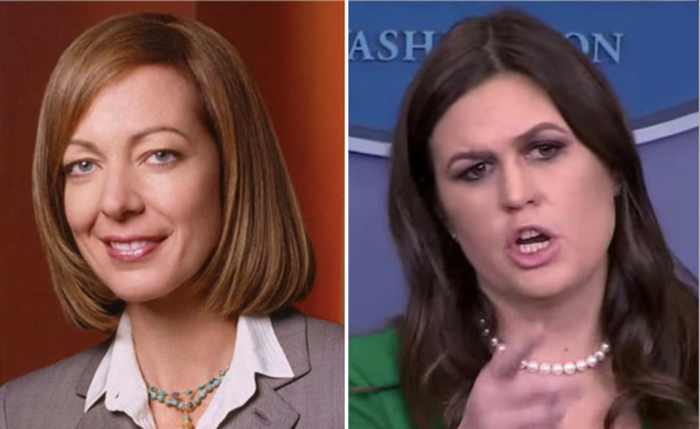 'West Wing' cast members slam Sarah Huckabee Sanders: You're no C. J. Cregg