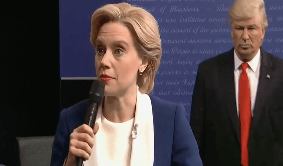 Saturday Night Live skewers Trump's stalker-y, menacing debate performance with 'Jaws' theme