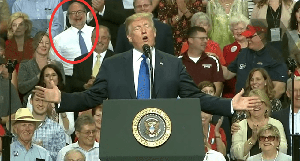 Trump supporter who laughed at Dr. Ford as president mocked her swears he's a good person