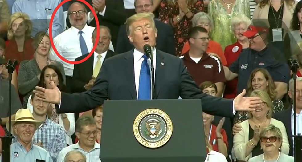 Trump supporter who laughed at Dr. Ford as president mocked her swears he's a good person