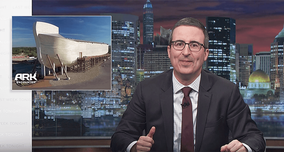 'Throwing money down a hole': John Oliver blasts cities bribing Amazon and Kentucky's Ark Encounter with incentives
