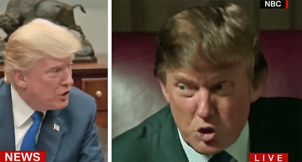 CNN rolls stunning clip pointing out similarities between 'The Apprentice' and Trump's Democrat meeting stunt