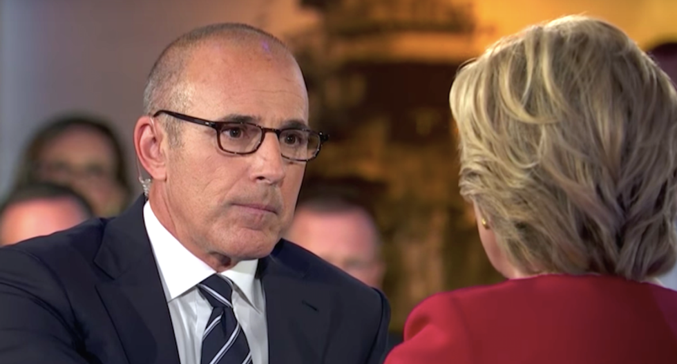 WATCH: Matt Lauer’s rude treatment of Hillary Clinton during debate makes more sense after his firing