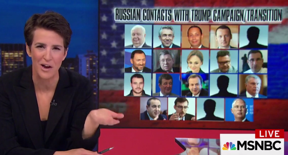 'Quite a roster': Maddow runs through the impressive list of known Russians who made contact with Trump's campaign