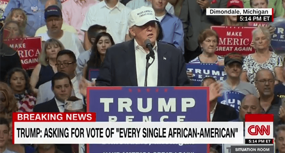 Trump declares he will win 95 percent of African-Americans — he's currently at 1 percent