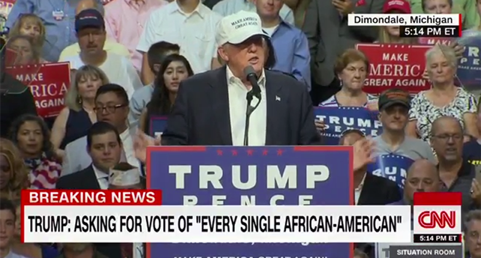 Trump declares he will win 95 percent of African-Americans — he's currently at 1 percent