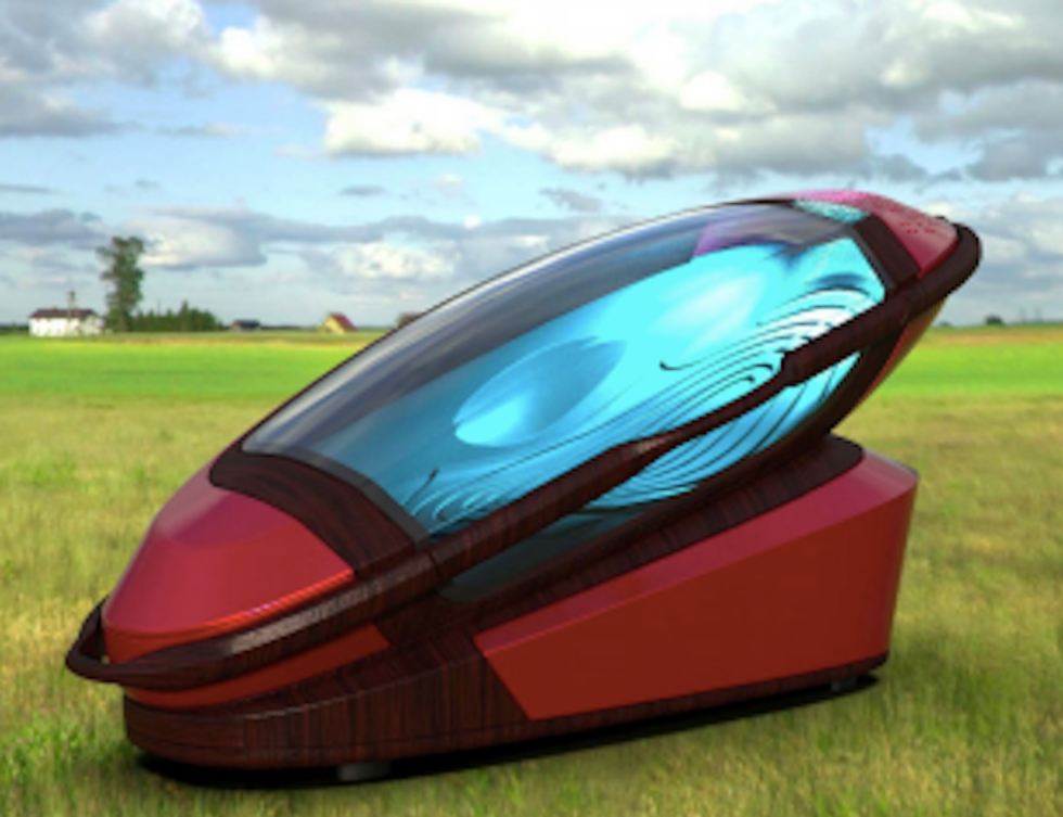 High-tech suicide machine makes death a painless, peaceful, optimal way to go