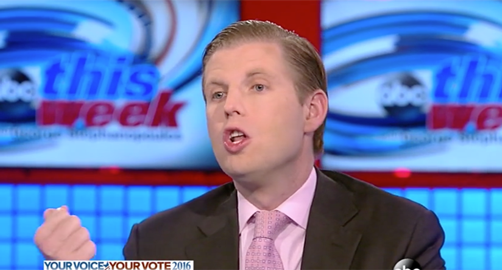 Eric Trump argues he’s not 'in a bubble': 'You can't drive 500 yards without seeing a Trump sign'