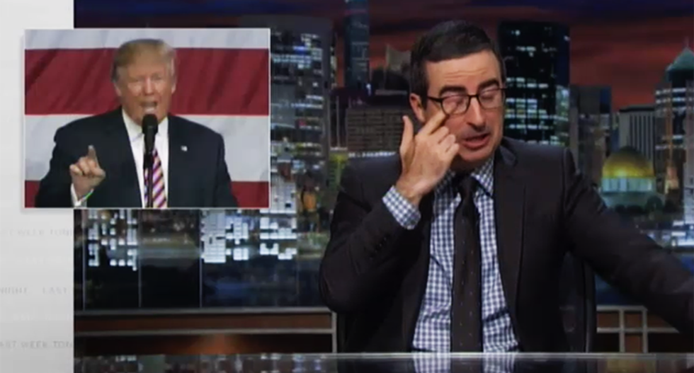 John Oliver rips 'childish' Trump's third debate and Al Smith dinner disasters