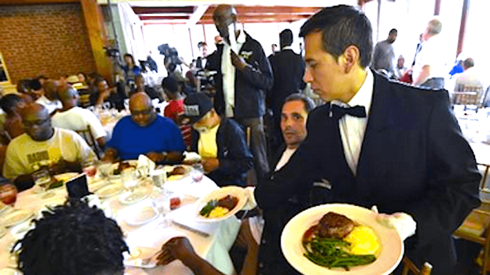 NYC homeless angered over Chinese tycoon's dinner stunt: 'Fraud with a capital F'
