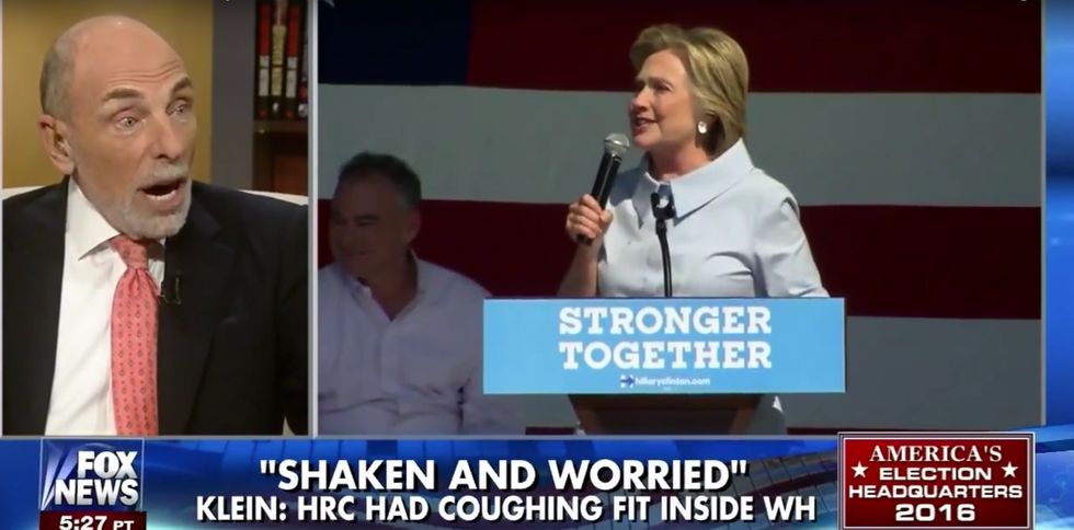 Fox News' last gasp: Deathly-ill Hillary only surviving the campaign by chugging 'booster drugs'