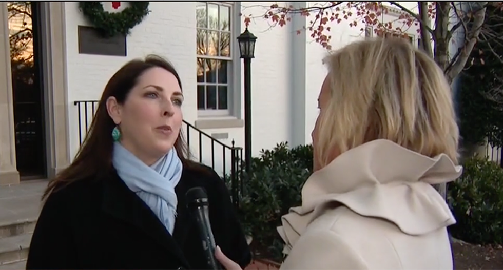 RNC chair refuses to say Roy Moore's name when confronted about why they're sending him money