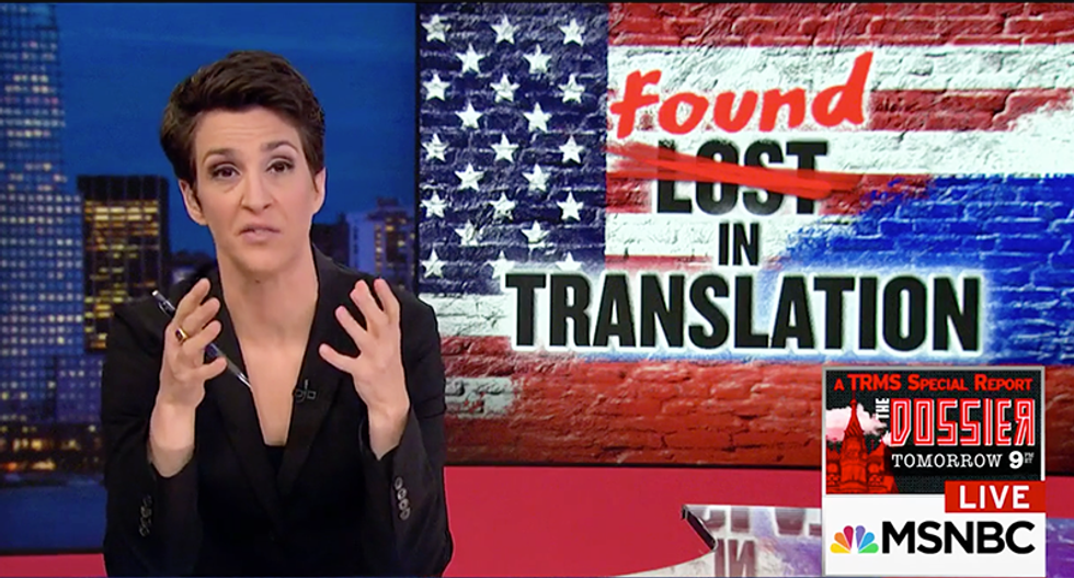 REVEALED: Rachel Maddow translates Russian news site reporting high-level FSB officers were arrested for being US intelligence sources