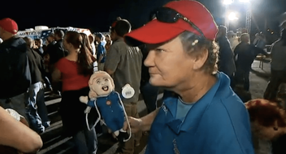 Trump supporter hangs Clinton in effigy at GOP rally: She should be 'incarcerated, at the very least'