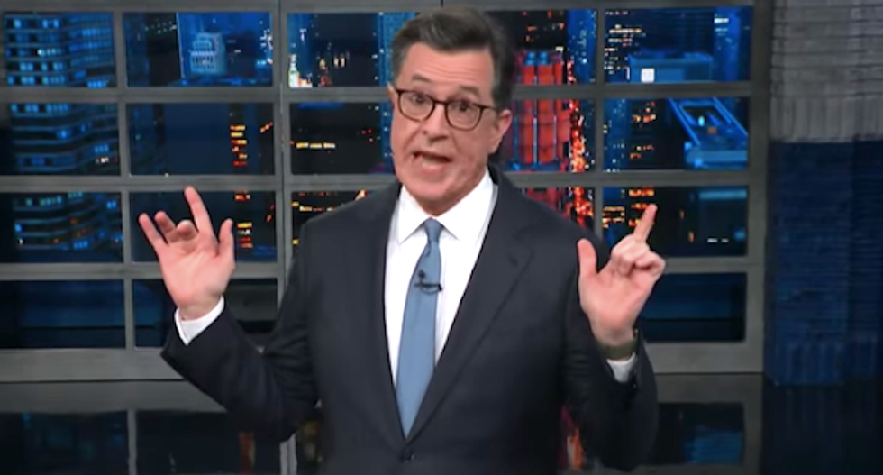 Stephen Colbert mocks Trump's comments about his son playing soccer