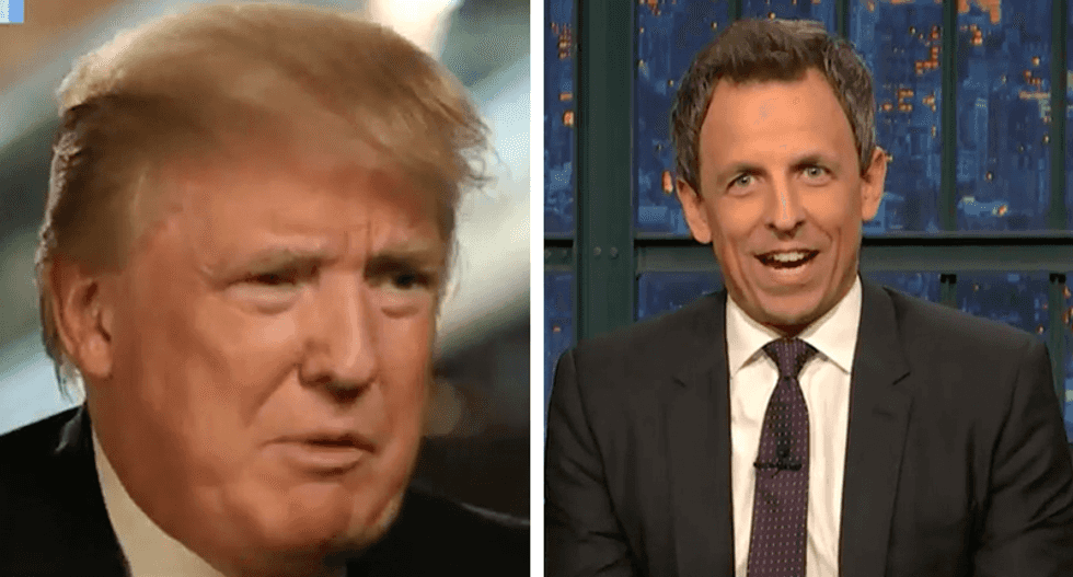 ‘He lies as often as he breathes’: Seth Meyers slams ‘colicky man-baby’ Trump’s weekend Twitter tantrum