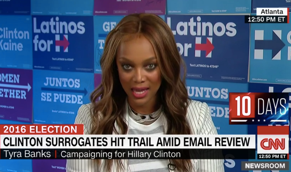 'Enough of the damn emails': Supermodel Tyra Banks quotes Bernie Sanders to defend Clinton