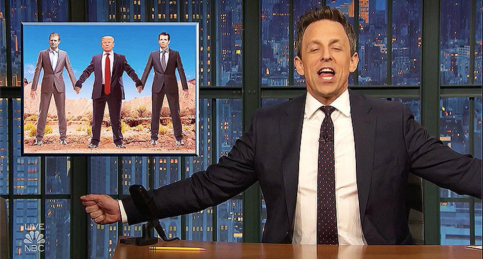 ‘Red rover, red rover -- send immigrants over’: Seth Meyers brutally mocks Trump’s plan for a ‘human wall’