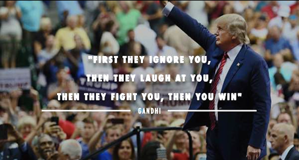 Sarah Palin uses bogus quote to compare bullying Trump to pacifist Gandhi