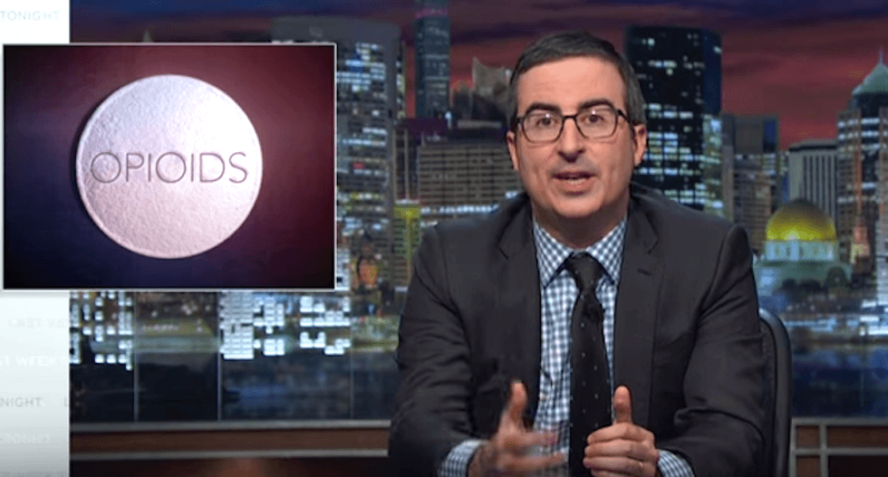 John Oliver pounds Big Pharma for making opioids as easy to find as Waffle House
