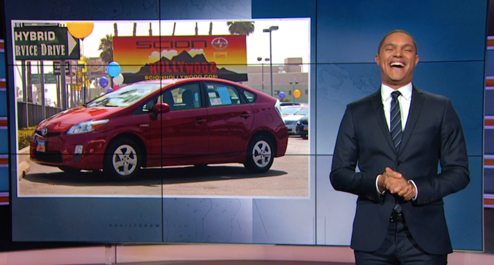 Trevor Noah says California gas leak thwarts Prius drivers: You've been driving an ugly car for nothing!