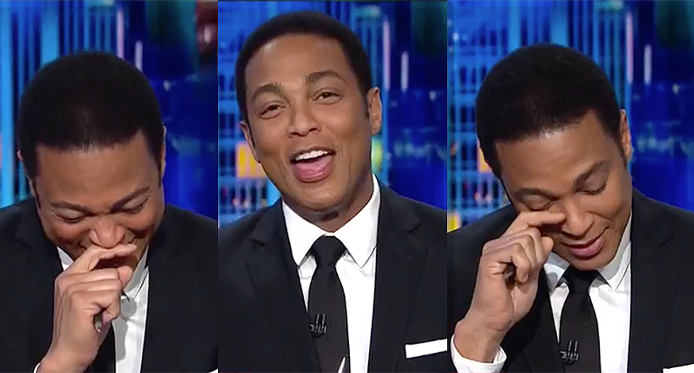 Don Lemon breaks into uncontrollable hysterics at just the mention of Omarosa's name -- and then he got worse