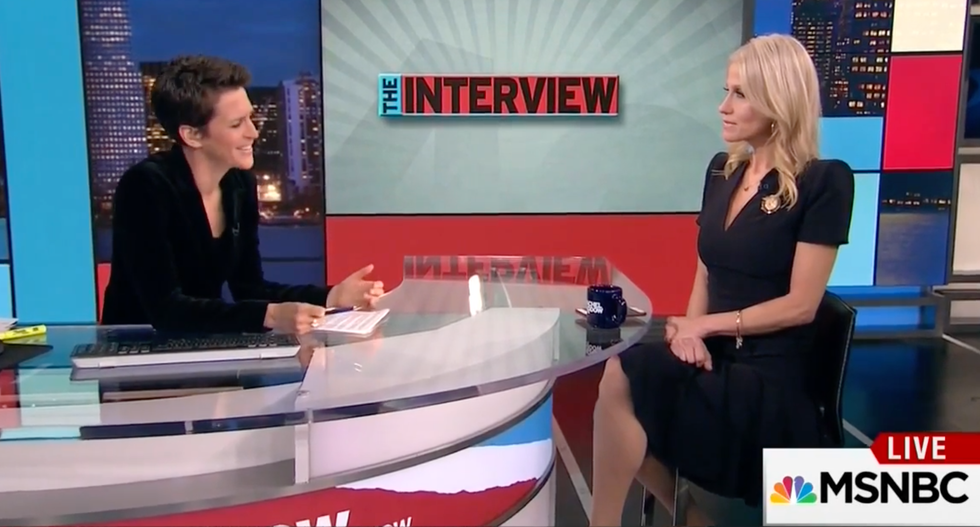 Rachel Maddow refuses to let Kellyanne Conway dance around Trump's terrible treatment of the press