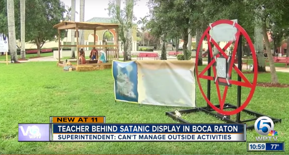 Christian group compares middle school teacher's free speech display to KKK intimidation efforts