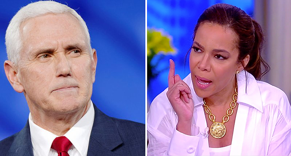 'The View' lambasts Mike Pence for sitting at Olympics: Didn't he say 'it's inappropriate to make political statements at sporting events?'