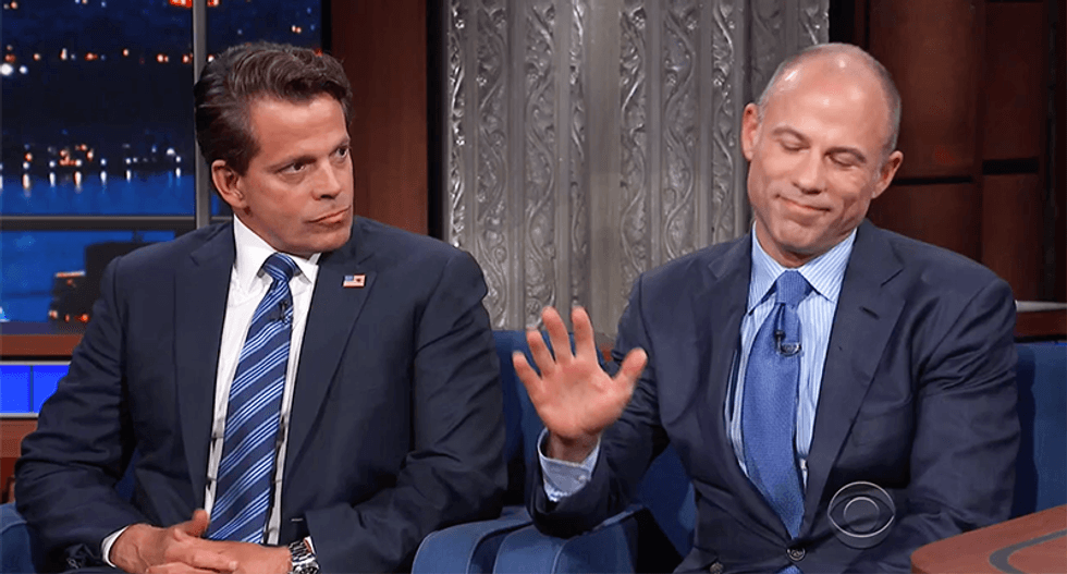 Michael Avenatti hilariously crushes Anthony Scaramucci in bizarre debate for Colbert