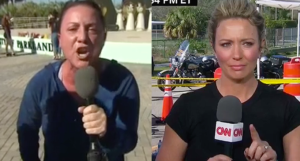 Watch: Mother of slain Florida student screams at Trump live on camera -- and CNN's Brooke Baldwin falls apart
