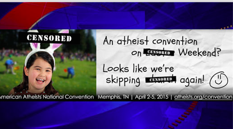 Atheist group blasts 'absurd' decision to censor its 'Easter' billboards in Nashville
