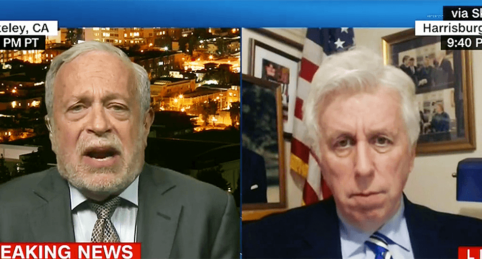 Robert Reich has WTF moment after Jeffrey Lord suggests the intelligence community is 'attacking' Trump