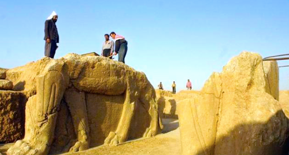 ISIS 'bulldozing' ancient Assyrian city of Nimrud in ongoing destruction of Iraqi heritage