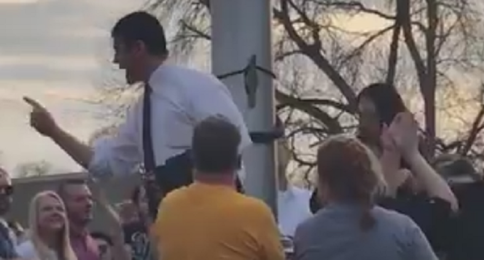 Watch rally-goers drown out anti-gay heckler at Pete Buttigieg rally: 'Pete! Pete! Pete!'