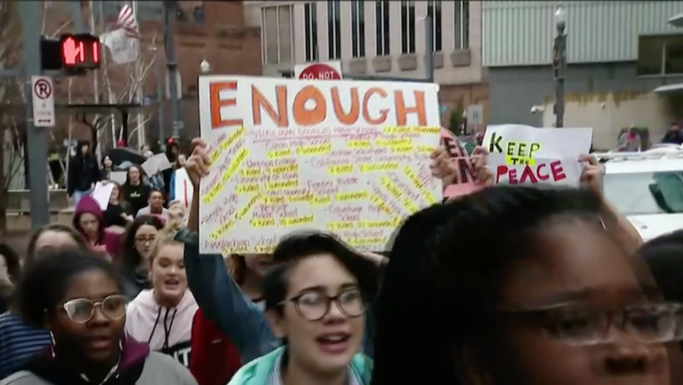 Pittsburgh students face detention for joining Parkland teens in school walkout protest over gun violence