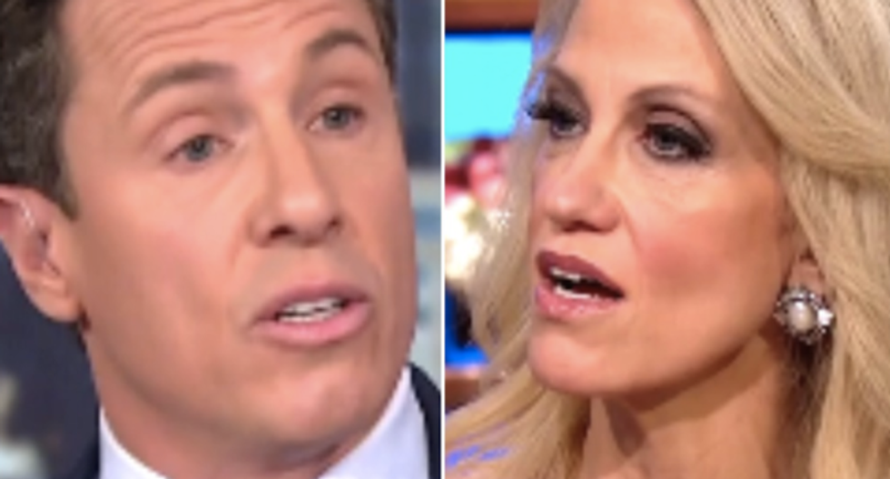'Everybody can see it': CNN's Chris Cuomo fights Kellyanne Conway's denials that Trump mocked reporter