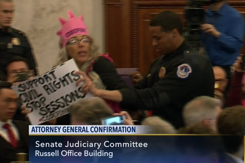 This 61-year-old woman faces jail time for laughing at Trump's Attorney General Jeff Sessions