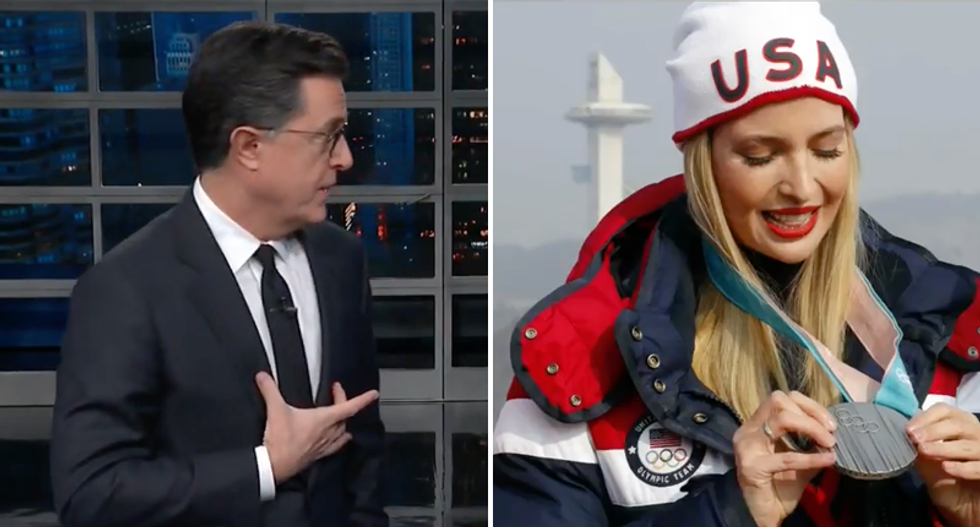 Colbert rips Ivanka for Olympics appearance: 'Carrying on Trump family tradition of getting something she didn't earn’