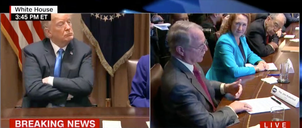 Florida Republican admits he illegally brings his concealed weapon into 'gun-free zones' during Trump press conference