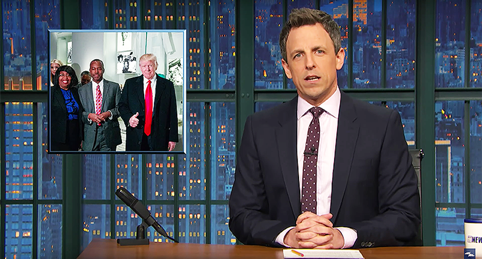 Seth Meyers: Trump went to the Museum of African American History to find Obama's birth certificate