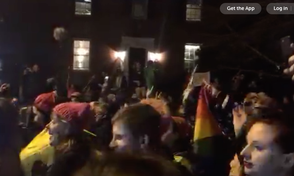 'Daddy Pence, come dance!': LGBTQ activists throw glittery 'queer dance party' at VP-elect's house