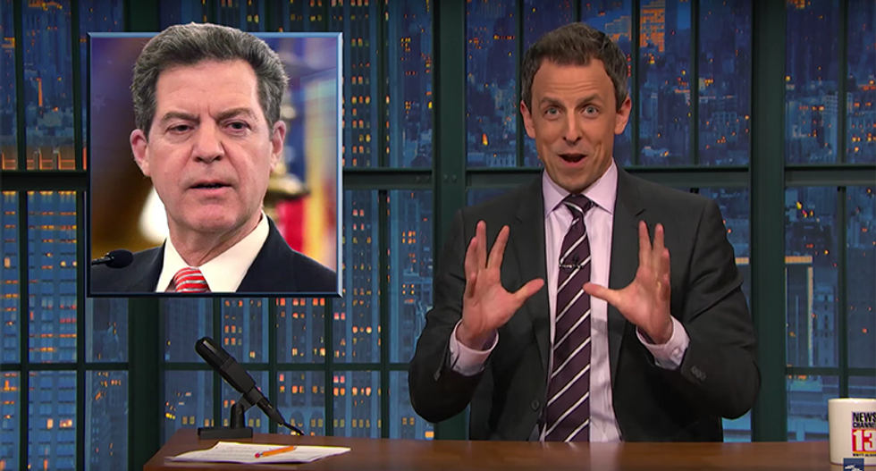 Seth Meyers: GOP wrecked Kansas economy so bad they had to auction off dildos for cash