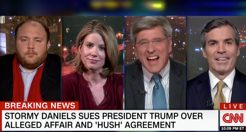 'C'mon brother': Watch this CNN panel's painfully awkward response to a Trump backer's Stormy Daniels joke